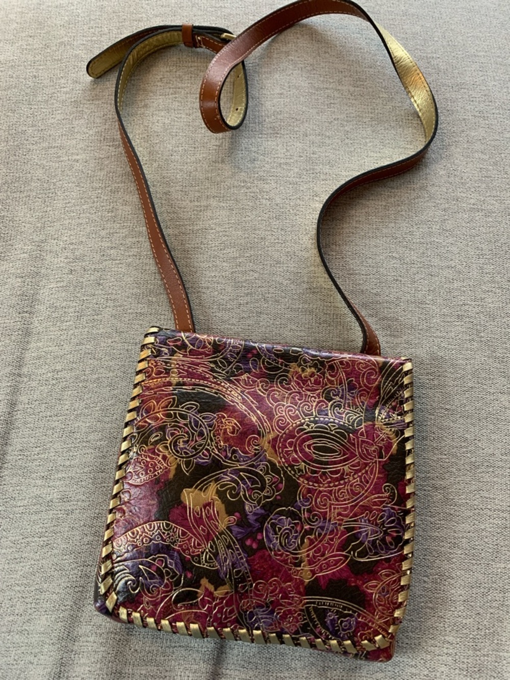 Patricia Nash Printed Floral Paisley Crossbody Bag in Multicolor